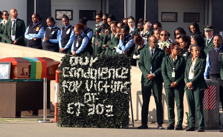 Addis Ababa'da uçak kazasında ölenler için tören