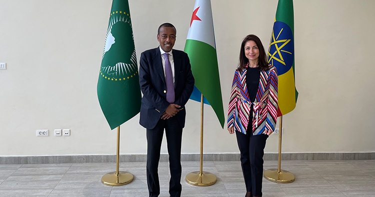 Büyükelçi Yaprak Alp Cibuti Büyükelçisi Idriss ile görüştü