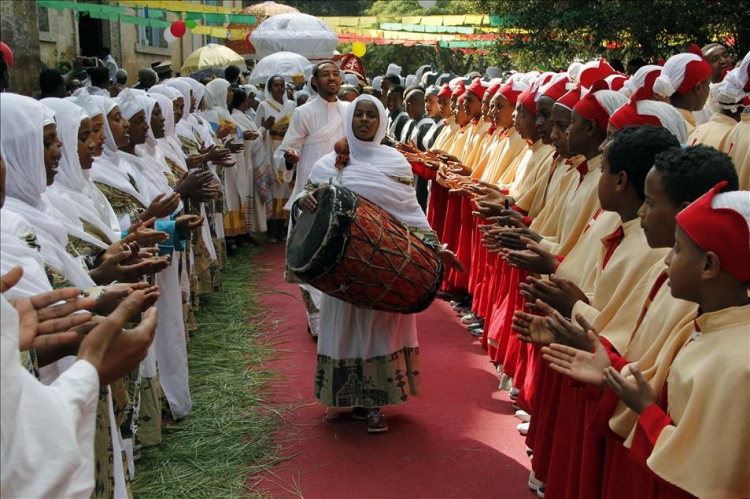 Etiyopya'da vaftiz (Epifani) bayramı kutlamaları