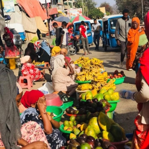 Etiyopya'nın Harar bölgesindeki pazardan kareler